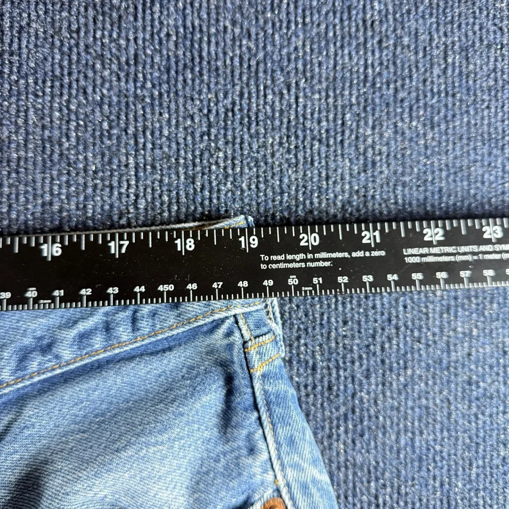 Levis 501 Original Straight Leg Jeans Mens 42x38 Blue Denim Button Fly 115010000